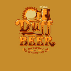 Свитшот хлопковый мужской Duff beer brewing, цвет: горчичный — фото 2