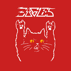 Свитшот хлопковый мужской Eagles rock cat, цвет: красный — фото 2