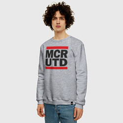 Свитшот хлопковый мужской Run Manchester United, цвет: меланж — фото 2