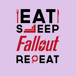 Свитшот хлопковый мужской Надпись: eat sleep Fallout repeat, цвет: лаванда — фото 2