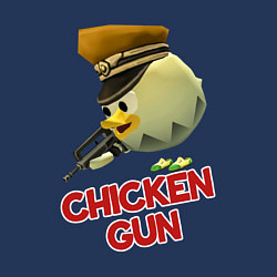 Свитшот хлопковый мужской Chicken Gun logo, цвет: тёмно-синий — фото 2
