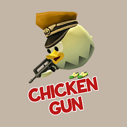 Свитшот хлопковый мужской Chicken Gun logo, цвет: миндальный — фото 2