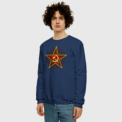 Свитшот хлопковый мужской Star USSR, цвет: тёмно-синий — фото 2