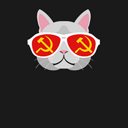 Свитшот хлопковый мужской Котик СССР, цвет: черный — фото 2