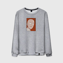 Свитшот хлопковый мужской Сайтама One punch man, цвет: меланж