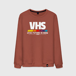 Свитшот хлопковый мужской VHS retro 1976, цвет: кирпичный