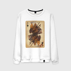 Свитшот хлопковый мужской Fable III Капитан Сэйкер, валет пики, цвет: белый