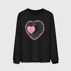 Свитшот хлопковый мужской Everythings nice, цвет: черный