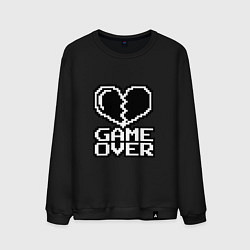 Мужской свитшот Game Over на черном фоне