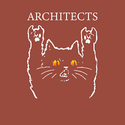 Свитшот хлопковый мужской Architects rock cat, цвет: кирпичный — фото 2