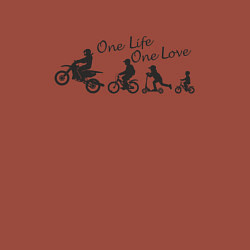 Свитшот хлопковый мужской One life one love, цвет: кирпичный — фото 2