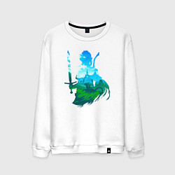Свитшот хлопковый мужской Персонаж Линк, цвет: белый