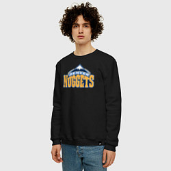 Свитшот хлопковый мужской Denver Nuggets, цвет: черный — фото 2