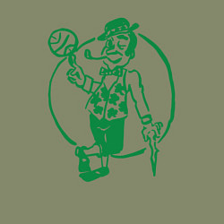 Свитшот хлопковый мужской Celtics man, цвет: авокадо — фото 2