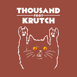 Свитшот хлопковый мужской Thousand Foot Krutch rock cat, цвет: кирпичный — фото 2