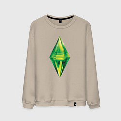 Свитшот хлопковый мужской Знак персонажа Симс, цвет: миндальный