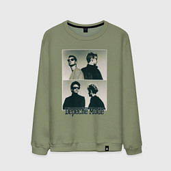 Свитшот хлопковый мужской Depeche Mode - Music for the Masses, цвет: авокадо