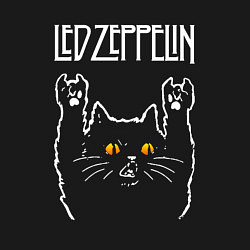 Свитшот хлопковый мужской Led Zeppelin rock cat, цвет: черный — фото 2