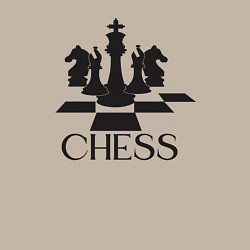 Свитшот хлопковый мужской Chess play, цвет: миндальный — фото 2