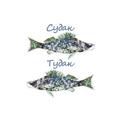 Свитшот хлопковый мужской Судак Тудак, цвет: белый — фото 2