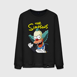 Свитшот хлопковый мужской Krusty the clown, цвет: черный