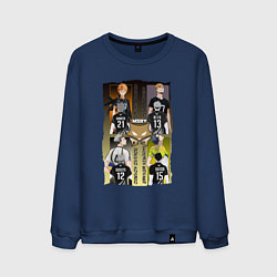 Свитшот хлопковый мужской Волейбол - haikyuu, цвет: тёмно-синий