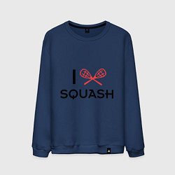 Свитшот хлопковый мужской I Love Squash, цвет: тёмно-синий
