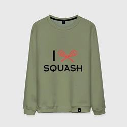 Свитшот хлопковый мужской I Love Squash, цвет: авокадо