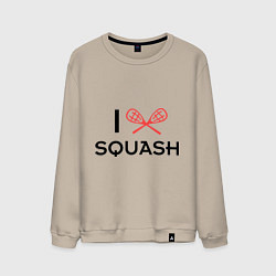 Свитшот хлопковый мужской I Love Squash, цвет: миндальный