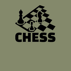 Свитшот хлопковый мужской Chess game, цвет: авокадо — фото 2