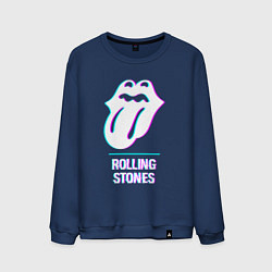 Мужской свитшот Rolling Stones glitch rock