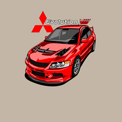 Свитшот хлопковый мужской Lancer Evolution 8, цвет: миндальный — фото 2