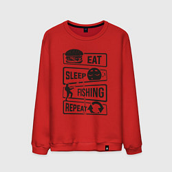 Мужской свитшот Eat sleep fishing repeat