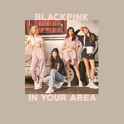 Свитшот хлопковый мужской Blackpink Jennie Lisa Rose Jisoo, цвет: миндальный — фото 2