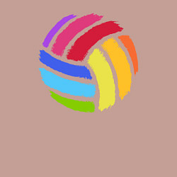 Свитшот хлопковый мужской Rainbow volleyball, цвет: пыльно-розовый — фото 2