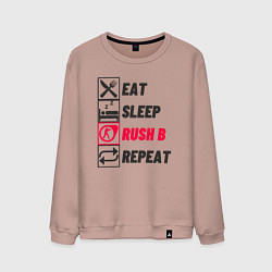 Мужской свитшот Eat sleep rush b repeat