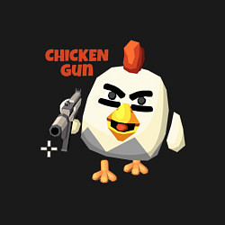 Свитшот хлопковый мужской Chicken Gun злой, цвет: черный — фото 2