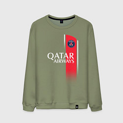 Свитшот хлопковый мужской Килиан Мбаппе форма ФК ПСЖ 2324 домашняя, цвет: авокадо