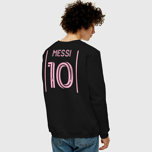 Мужской свитшот Лионель Месси ФК Интер Майами форма гостевая / Черный – фото 4