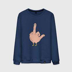 Мужской свитшот Пошлая птичка - смешной фак