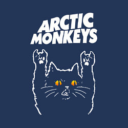 Свитшот хлопковый мужской Arctic Monkeys rock cat, цвет: тёмно-синий — фото 2