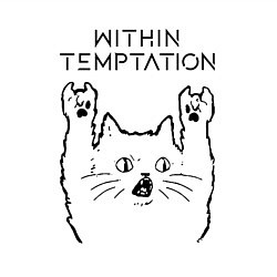 Свитшот хлопковый мужской Within Temptation - rock cat, цвет: белый — фото 2