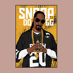 Свитшот хлопковый мужской Snoop dogg с цепями, цвет: пыльно-розовый — фото 2