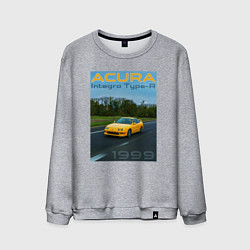Свитшот хлопковый мужской Honda Acura Integra Type-R обложка, цвет: меланж