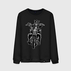 Мужской свитшот Skull biker with beer