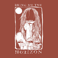 Свитшот хлопковый мужской Bring Me the Horizon girl, цвет: кирпичный — фото 2