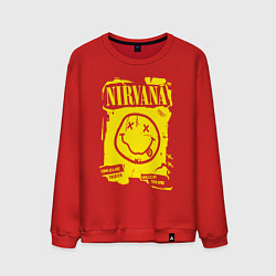Свитшот хлопковый мужской Nirvana theater, цвет: красный