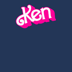 Свитшот хлопковый мужской Логотип розовый Кен, цвет: тёмно-синий — фото 2