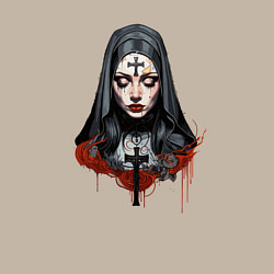 Свитшот хлопковый мужской Evil Nun, цвет: миндальный — фото 2