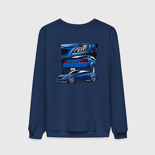 Мужской свитшот Infiniti G37 Stance V4 / Тёмно-синий – фото 2